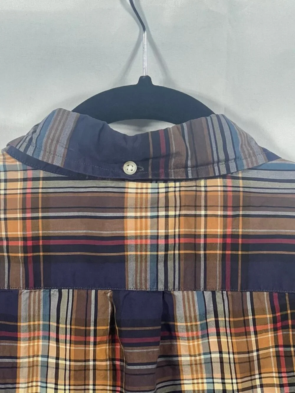 J Crew Shirt Mens Casual Button Down Shirt 2 Ply Cotton XL Slim Fit Plaid Preppy